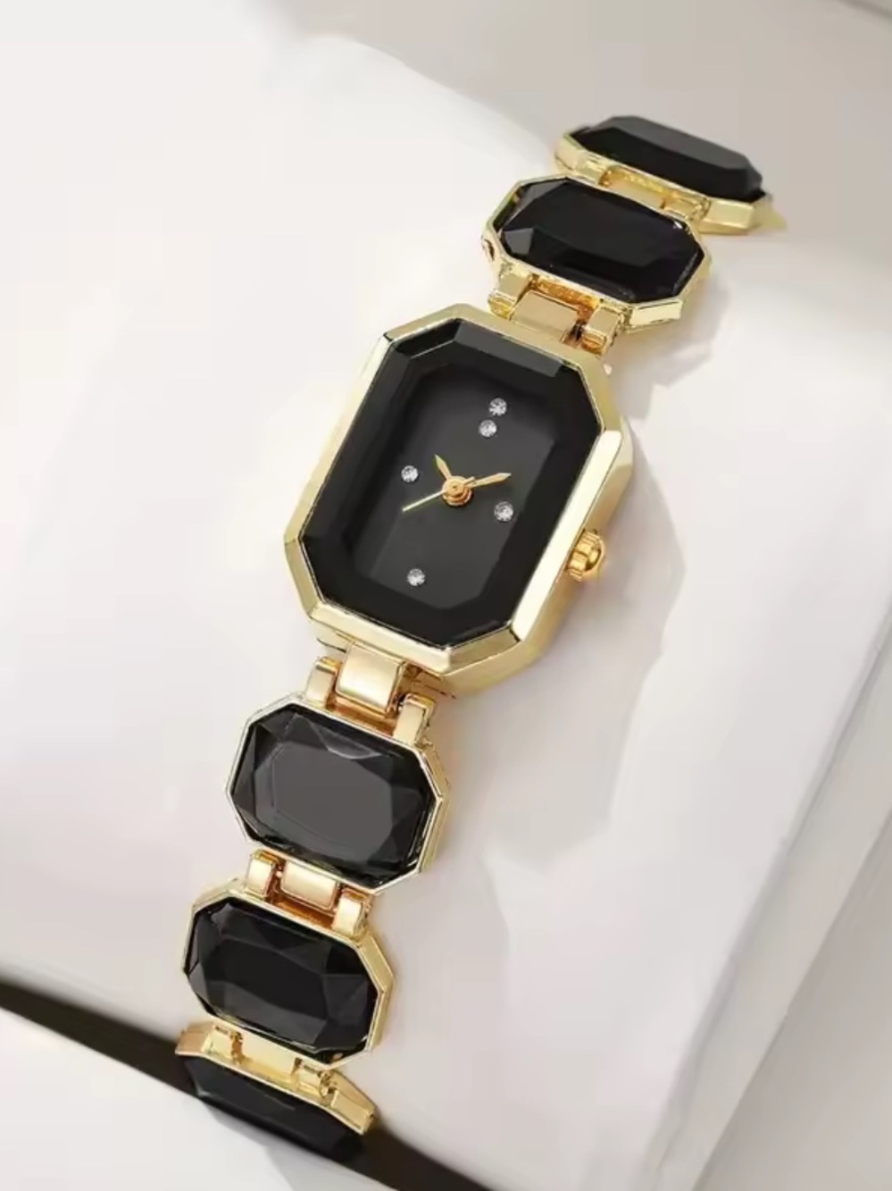 Midnight Royale Crystal Link Luxury Bracelet Watch